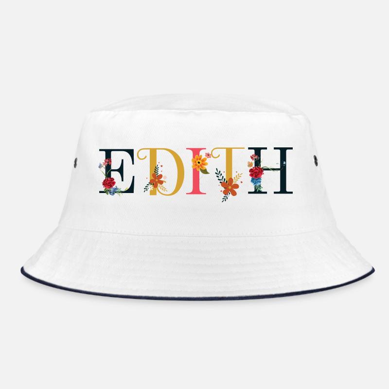 EDITH Name mit Blumen geschmückt Bucket Hat