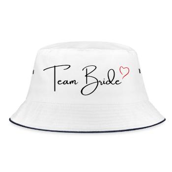 Team bridle heart red - Bucket Hat - white/navy - Front