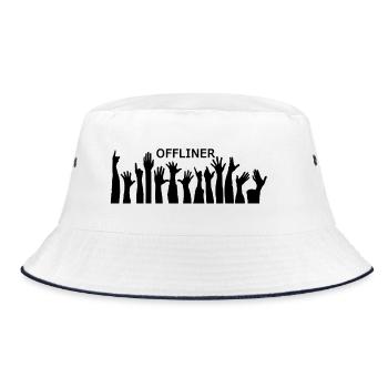 Offline Fan Hands - Bucket Hat - white/navy - Front
