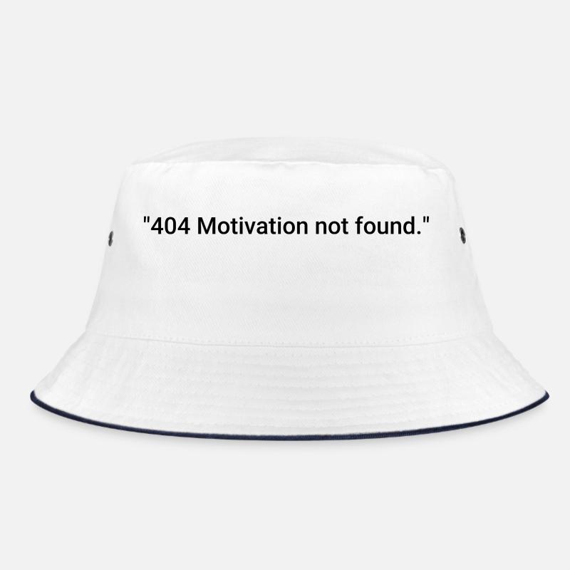 404 Motivation not found. - Bucket Hat - Weiß/Navy
