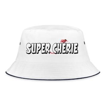 SUPER-DARLING - Bucket Hat - white/navy - Front