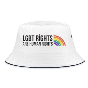 Mois de la fierté LGBTQ - Les droits des LGBT sont des droits de la personne - Bob - blanc/marine - Devant