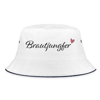 Bridesmaid - Bucket Hat - white/navy - Front