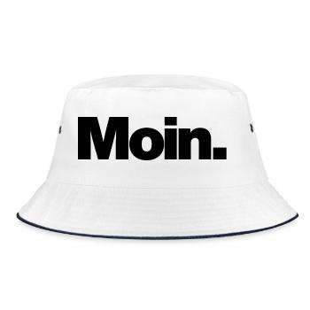 Moin – Salutation en Allemagne du Nord - Bob - blanc/marine - Devant