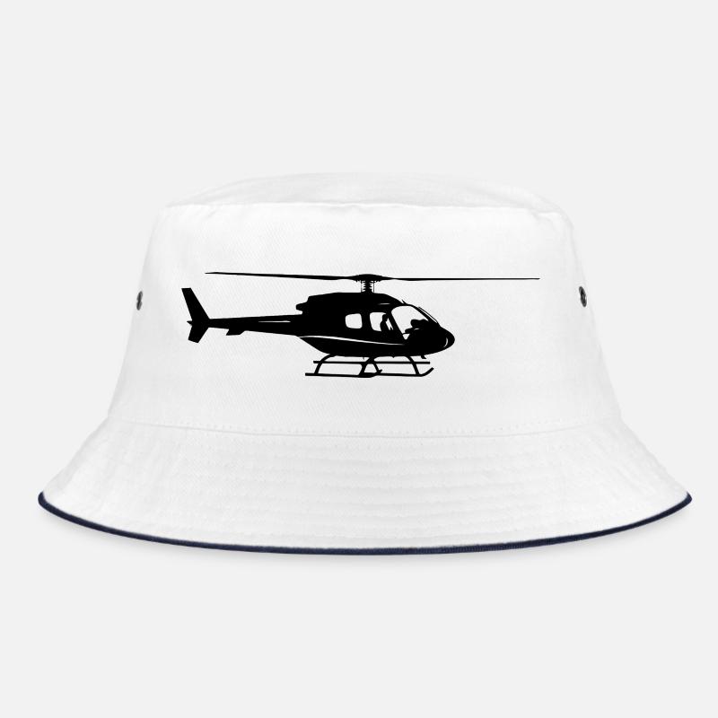 Hubschrauber-Umriss Bucket Hat
