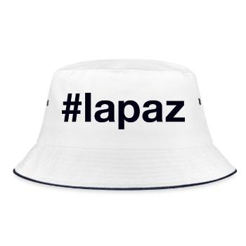LA PAZ Hashtag Bolivie Bolivien - Bob - blanc/marine - Devant