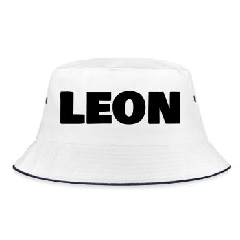 Leon - Bucket Hat - white/navy - Front