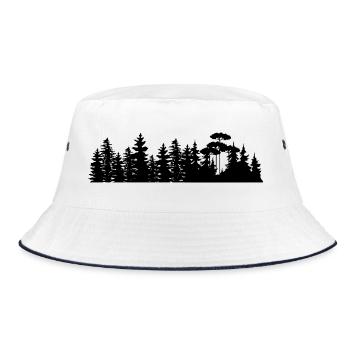 Conception de silhouettes de paysage forestier - Bob - blanc/marine - Devant