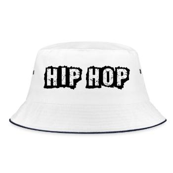 Logo Hip Hop audacieux - Bob - blanc/marine - Devant