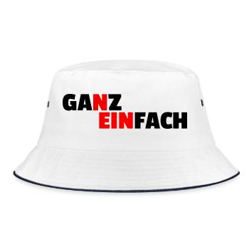 SIMPLY NO - Bucket Hat - white/navy - Front