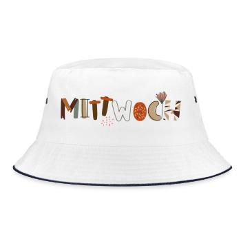 Wednesday Weekday - Bucket Hat - white/navy - Front