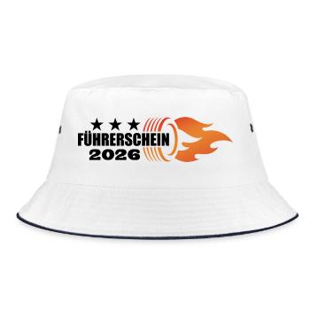 Driver's license passed 2026 - Driver's license - Bucket Hat - white/navy - Front