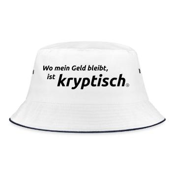crypto - Bucket Hat - white/navy - Front