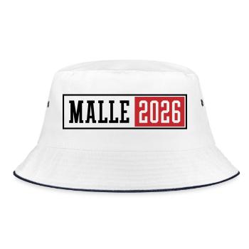 Malle 2026 - Bucket Hat - white/navy - Front