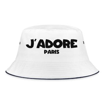J’Adore Paris - J’aime Paris - France - Frankreich - Bob - blanc/marine - Devant