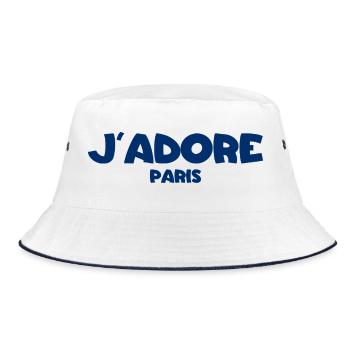 J’Adore Paris - J’aime Paris - France - Frankreich - Bob - blanc/marine - Devant