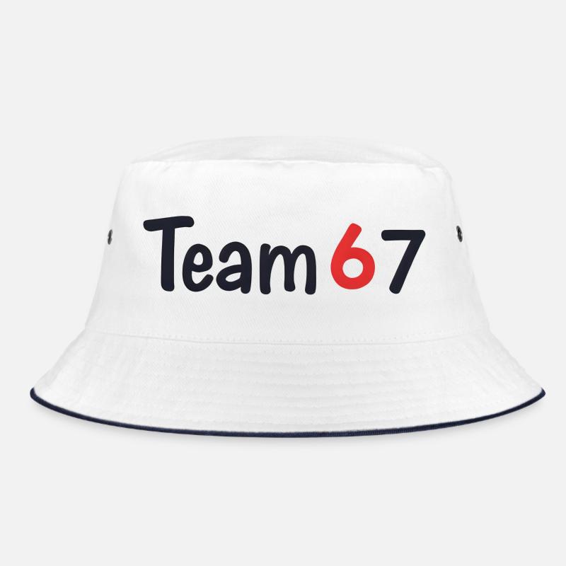 Team 6 7 – Collective Text Design - Bucket Hat - white/navy