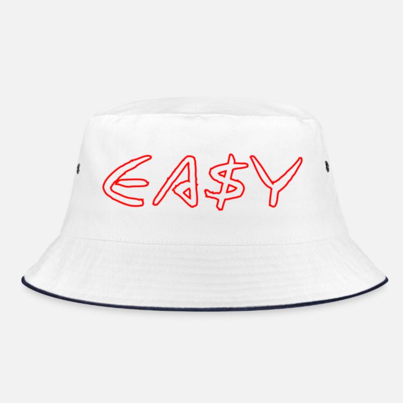 EASY - Bucket Hat - Weiß/Navy