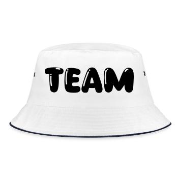Team - Bucket Hat - Weiß/Navy - Vorne