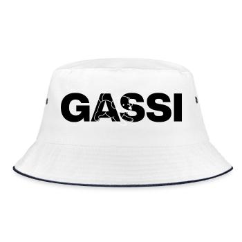 GASSI! FOR ALL DOG LOVERS, DOGMOMS & DOGDADS - Bucket Hat - white/navy - Front