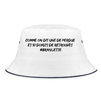 Comme on dit, une de perdue 10 doigts de retrouvés - Bob - blanc/marine - Devant