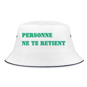 PERSONNE NE TE RETIENT - Bob - blanc/marine - Devant