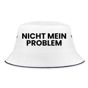 Nicht mein Problem - Bucket Hat - Weiß/Navy - Vorne