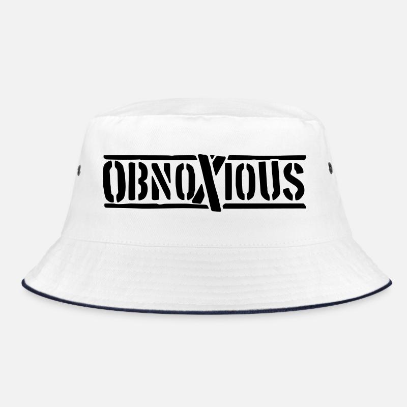 Obnoxious - Bucket Hat - Weiß/Navy