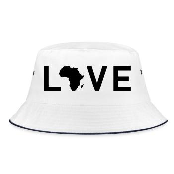 Love Africa - Bucket Hat - Weiß/Navy - Vorne