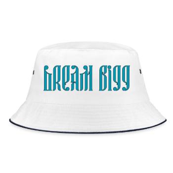 Dream Bigg - Bucket Hat - Weiß/Navy - Vorne