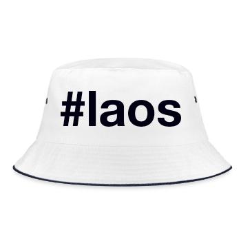 Laos Hashtag - Bob - blanc/marine - Devant