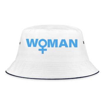 Woman - Bucket Hat - white/navy - Front