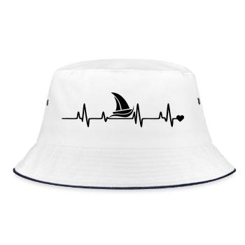 Sail - Bucket Hat - Weiß/Navy - Vorne