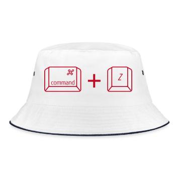 Command + Z - Bucket Hat - white/navy - Front