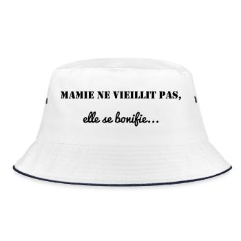 GRANNY. MAMMA. GRANDMOTHER. MOTHER'S DAY. PARTY - Bucket Hat - white/navy - Front