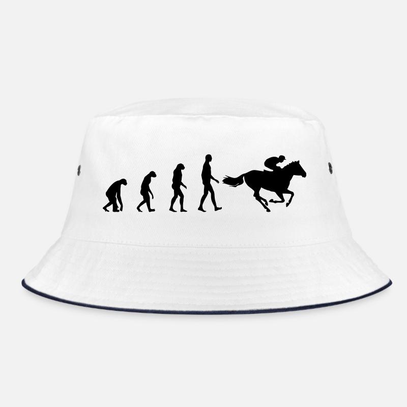 Evolution from man to pro rider Bucket Hat