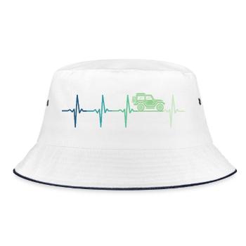 Off Road 4x4 Offroad Off-Road Vehicle - Bucket Hat - white/navy - Front