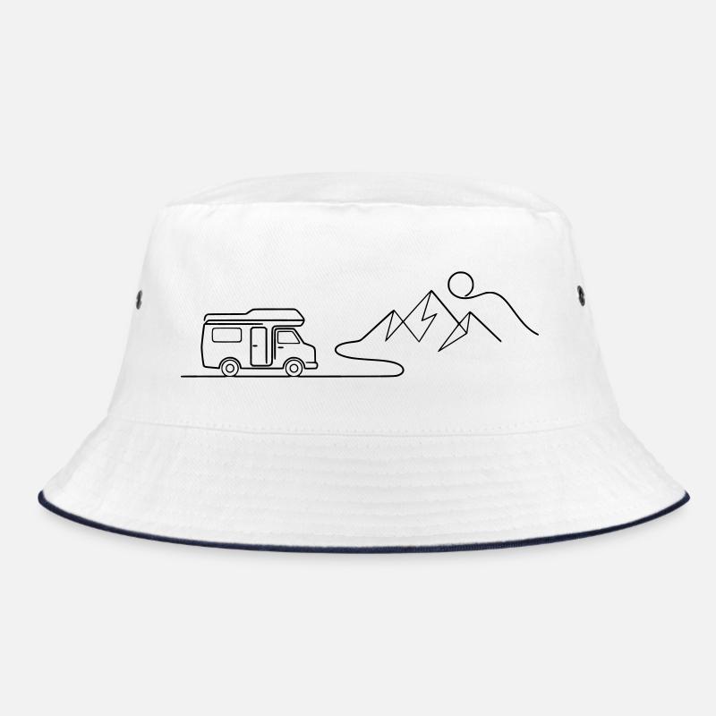 Camper Mountains Mountains Tour Bucket Hat