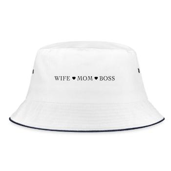 T-shirt épouse maman – Déclaration de vie maman - Bob - blanc/marine - Devant