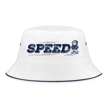 Speed Sloth Shirt, rétro, style vintage - Bob - blanc/marine - Devant