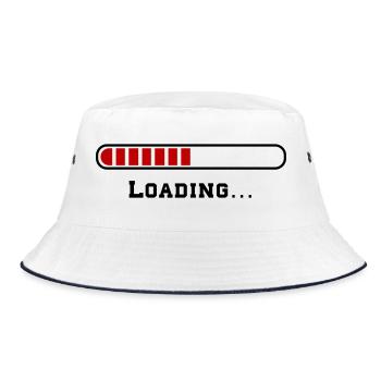 Loading - Bucket Hat - white/navy - Front