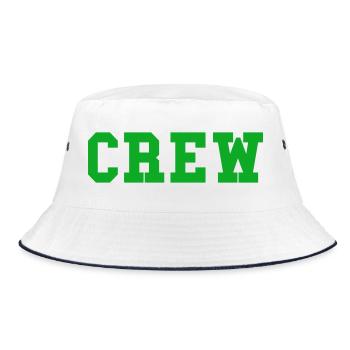 Crew block lettering - Bucket Hat - white/navy - Front