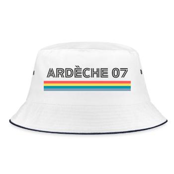 Ardeche 07 T-Shirt Cadeau Humour - Bob - blanc/marine - Devant