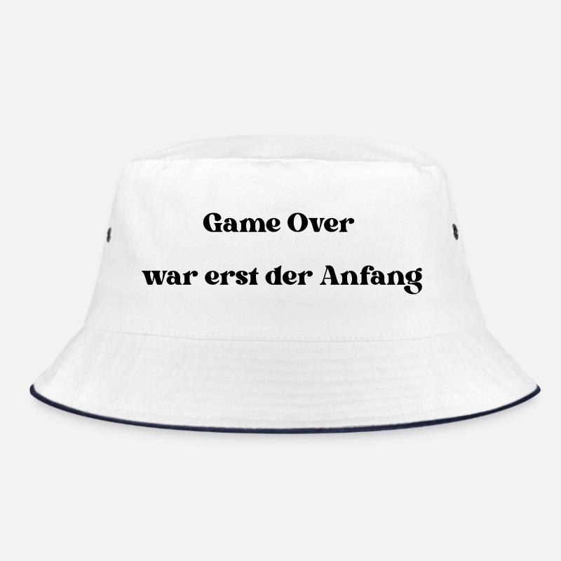 GameOver war erst der Anfang - Bucket Hat - Weiß/Navy