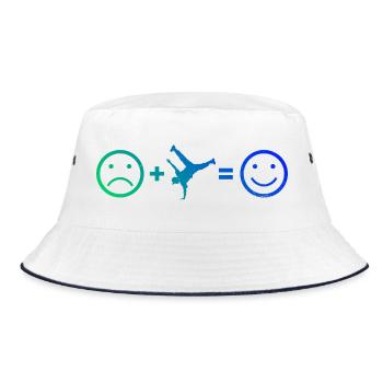 Gift idea for a breakdancer with break dance - Bucket Hat - white/navy - Front