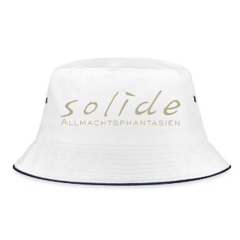 Solide Allmachtsphantasien - Bucket Hat - Weiß/Navy - Vorne