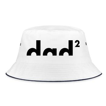 Papa au pouvoir de deux | Père | Fête des pères - Bob - blanc/marine - Devant