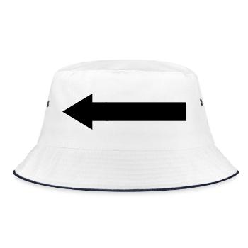 Pfeile - Bucket Hat - Weiß/Navy - Vorne