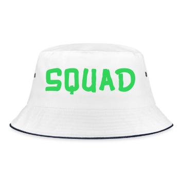 squad- - Bucket Hat - Weiß/Navy - Vorne