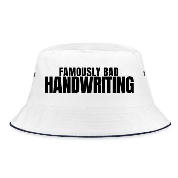 Arzt - Famously Bad Handwriting - Medizin - Bucket Hat - Weiß/Navy - Vorne